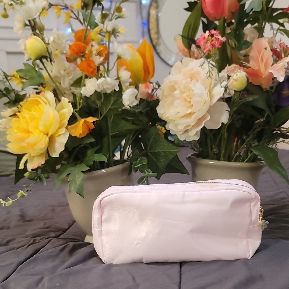 Elegant Light Pink Cosmetic Bag